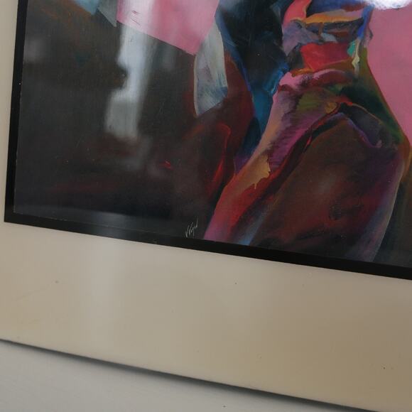 Vintage Veloy Vigil Horse Painting Art Ceramic Tile, Hanging Décor, Made in USA - Picture 5 of 7